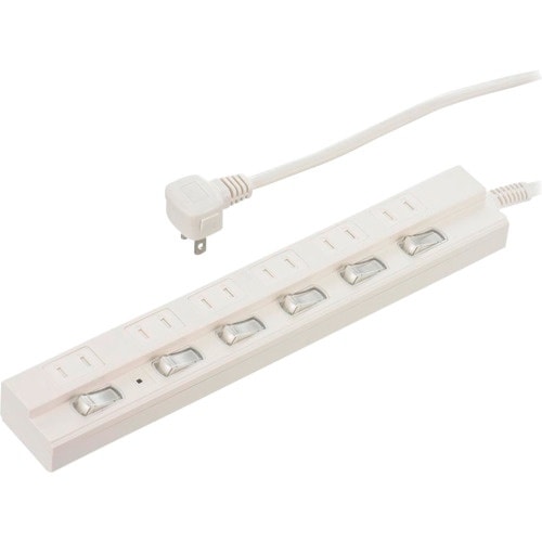 OHM 6口5m節電タップ雷ガード付22