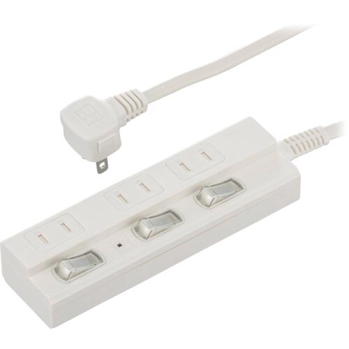 OHM 3口5m節電タップ雷ガード付22