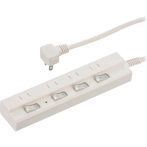 OHM 4口1m節電タップ雷ガード付22