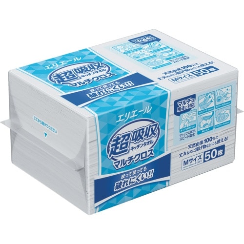 エリエール 超吸収キッチンタオル マルチクロス M