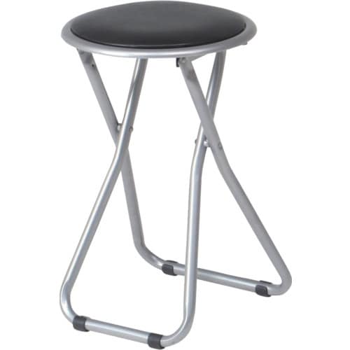 不二貿易 パイプ折りたたみイス FB−02BK(1