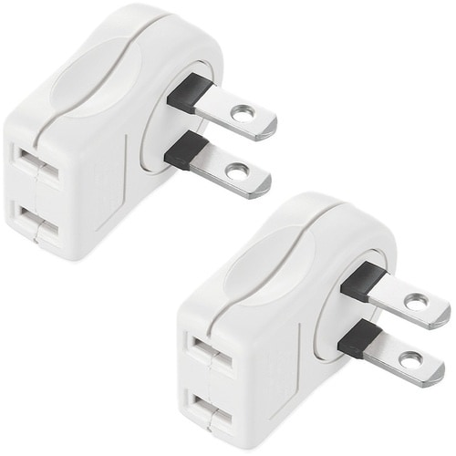 アイメディア L字型コンセントタップ 2個組