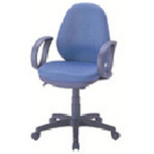 ナカバヤシ OAチェア肘有ロッキング付Hバッグブル