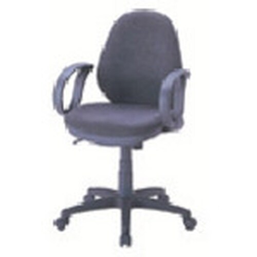 ナカバヤシ OAチェア肘有ロッキング付Hバッググレ