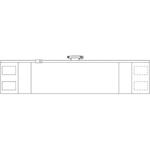 ユニット ファスナー付腕章白(差し込み式) 軟質ビ