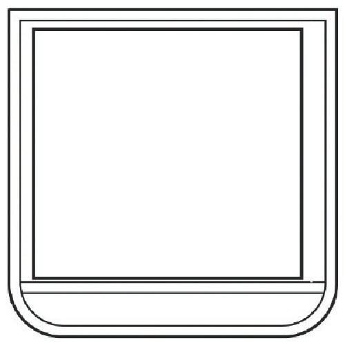 ユニット ポケット胸章白 軟質ビニール 60×60