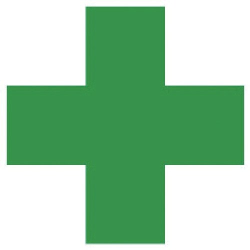 ユニット 緑十字ステッカー 120×120mm)