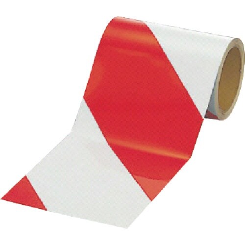 ユニット 反射トラテープ赤/白 ポリエステル樹脂フ