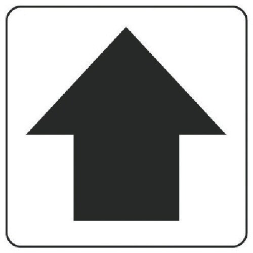 ユニット 矢印ステッカー黒・10枚組・80X80