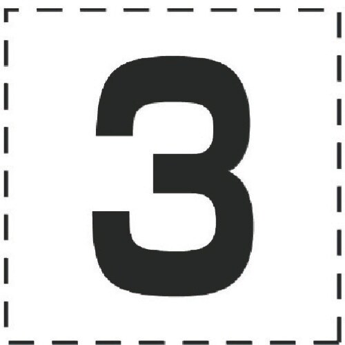 ユニット 高所作業車標識 カッティング文字 3・マ