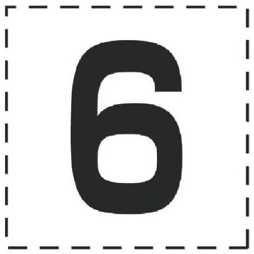 ユニット 高所作業車標識 カッティング文字 6・マ