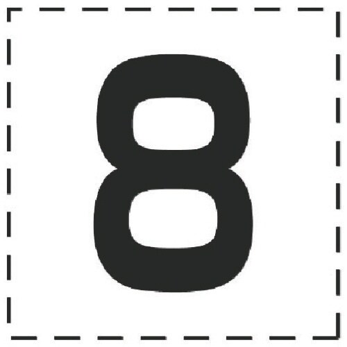 ユニット 高所作業車標識 カッティング文字 8・マ