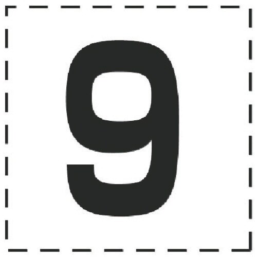 ユニット 高所作業車標識 カッティング文字 9・マ