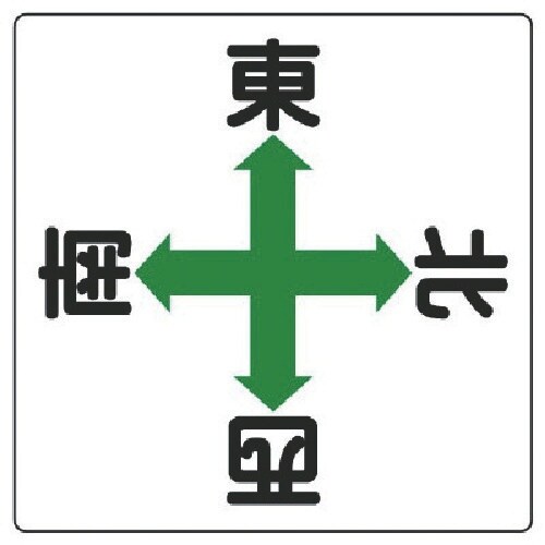 ユニット クレーン標識 矢印東西南北・鉄板・600