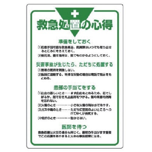 ユニット 管理表示板 救急処置の心得・エコユニボー