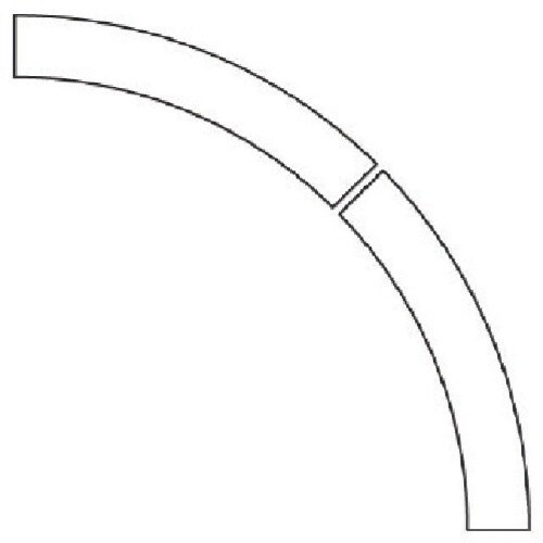 ユニット ドア開閉表示ステッカー アール型 白・P