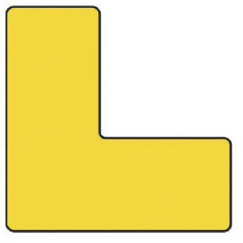 ユニット 置場表示ステッカー L型 黄・PVCステ