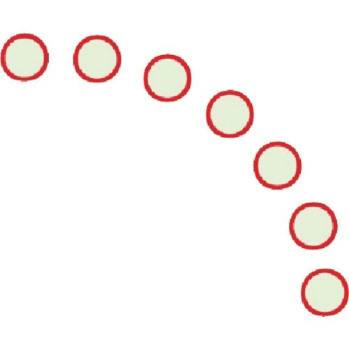 ユニット 蓄光ドア表示ステッカー(赤枠)(7枚1組