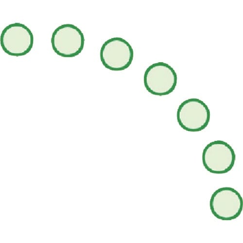 ユニット 蓄光ドア表示ステッカー(緑枠)(7枚1組