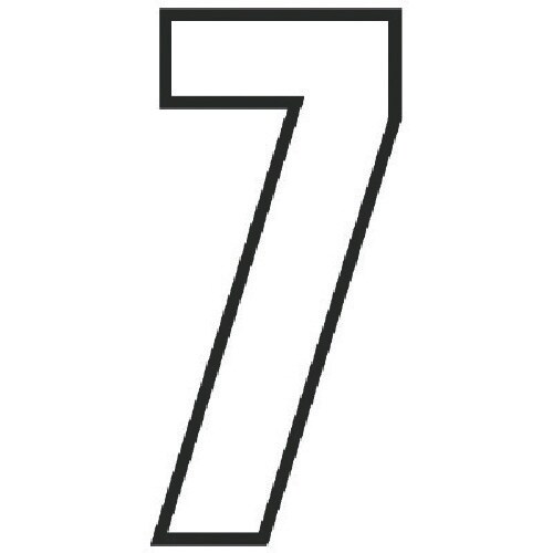 ユニット 路面用番号表示7 白・合成ゴム・天地28