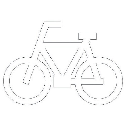 ユニット 自転車マーク (白) 合成ゴム・700X