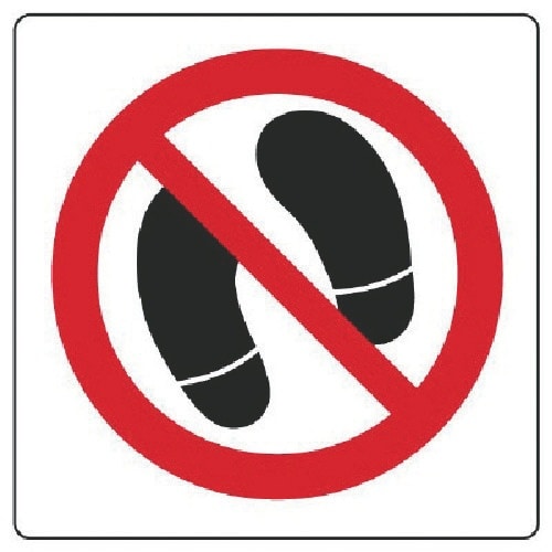 ユニット ピクトサイン 土足厳禁マーク 2枚1組