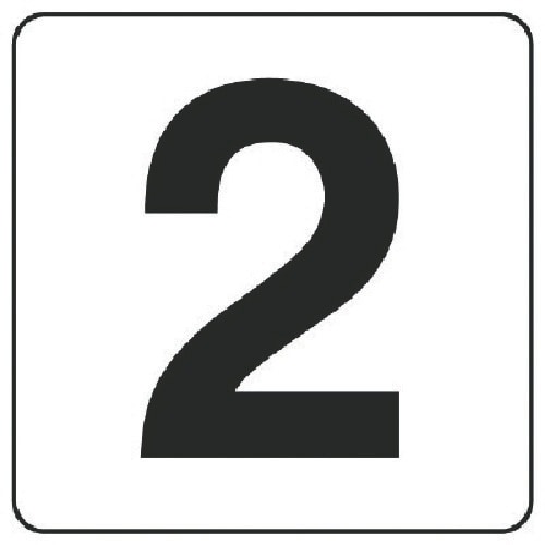 ユニット 番号札ステッカー 2 5枚組(小) PP