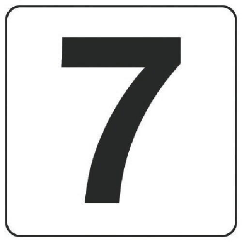 ユニット 番号札ステッカー 7 5枚組(小) PP