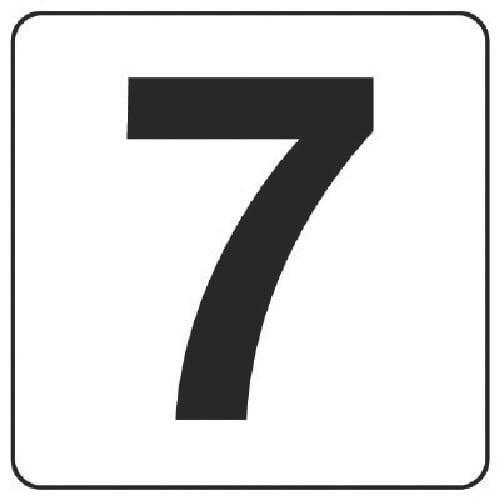 ユニット 番号札ステッカー 7 5枚組(中) PP