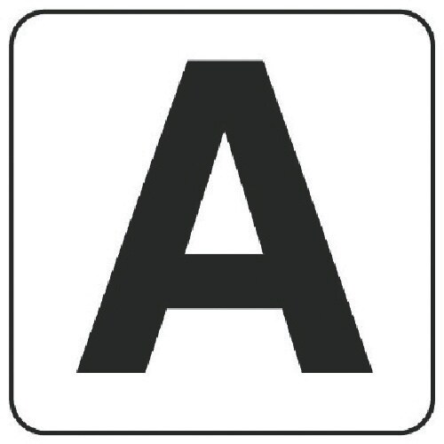 ユニット アルファベット表示ステッカーA 5枚組