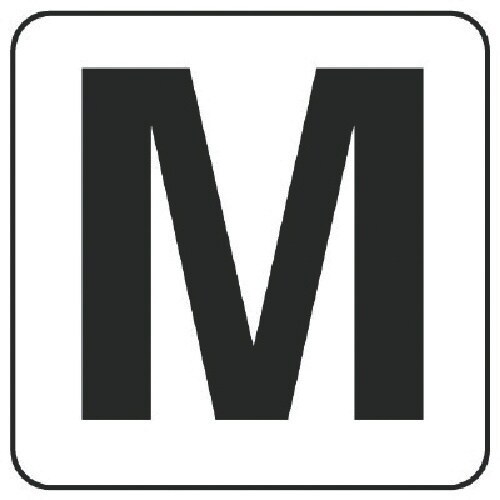 ユニット アルファベット表示ステッカーM 5枚組