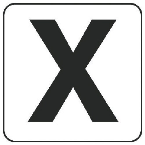 ユニット アルファベット表示ステッカーX 5枚組