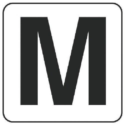 ユニット アルファベット表示ステッカーM 5枚組