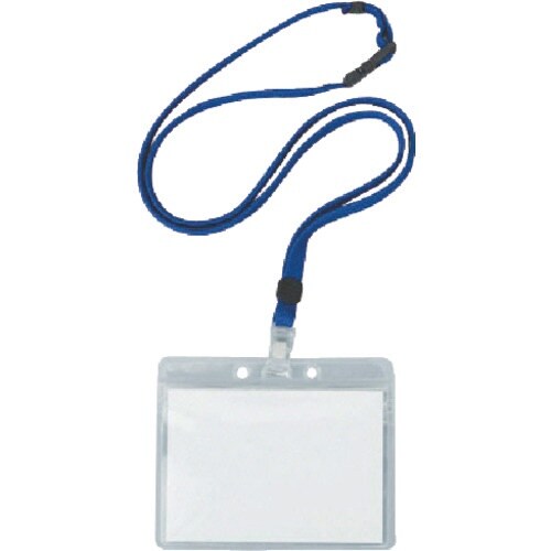ユニット ループ名札 青紐 10個1組 ソフトPP