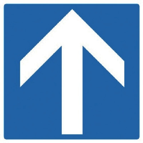 ユニット 矢印ステッカー 青地白矢印 5枚組 10