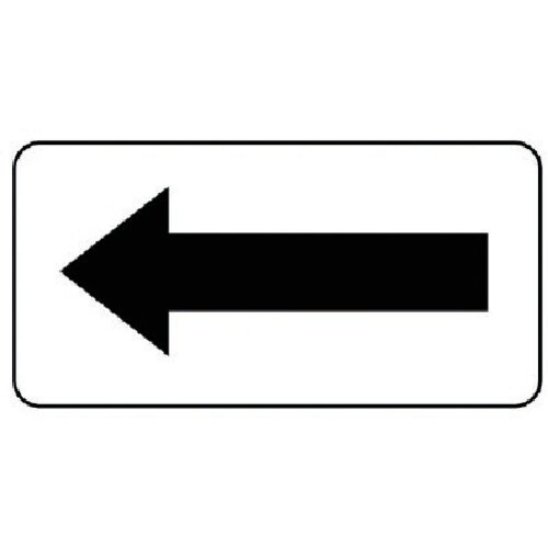 ユニット 配管ステッカー 方向表示・黒(大) 80