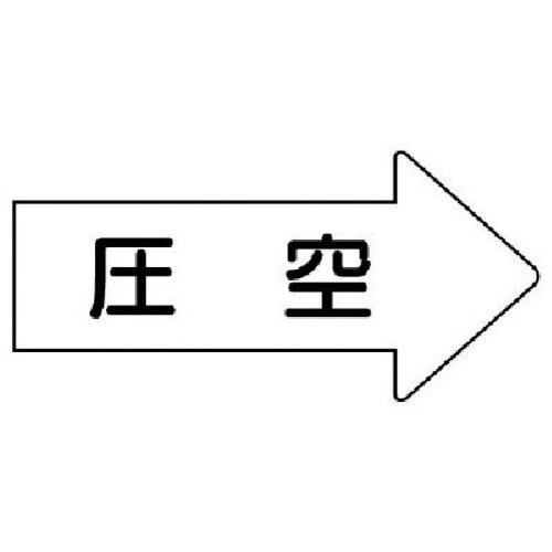 ユニット 配管ステッカー 右方向表示 圧空(小)