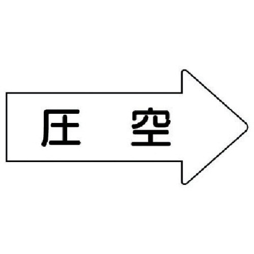 ユニット 配管ステッカー 右方向表示 圧空(極小)