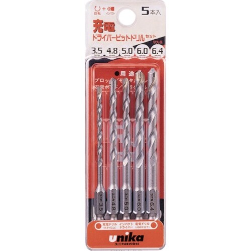 UNIKA 5本組充電ドライバービットセット DP
