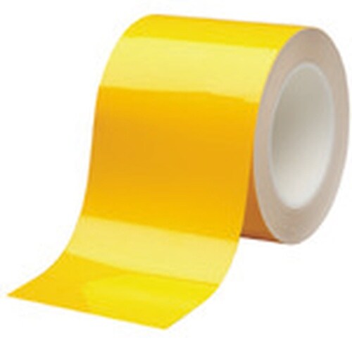 ミドリ安全 ベルデビバハードテープ 黄 100mm