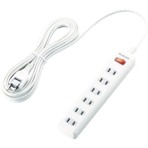 ELECOM オフィス用タップ 一括スイッチ付 雷