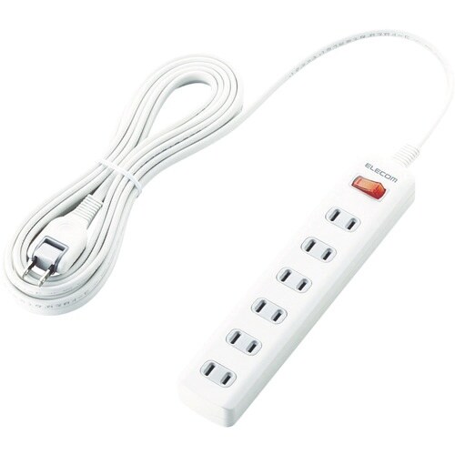 ELECOM オフィス用タップ 一括スイッチ付 雷