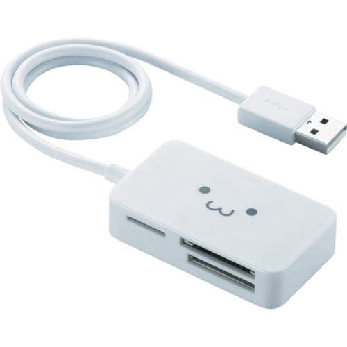 ELECOM 小型メモリリーダライタ ホワイト