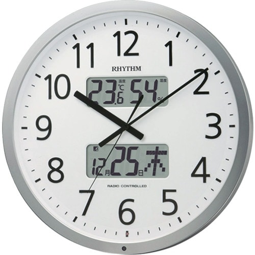RHYTHM 電波 壁掛け時計 最大24回/日プロ