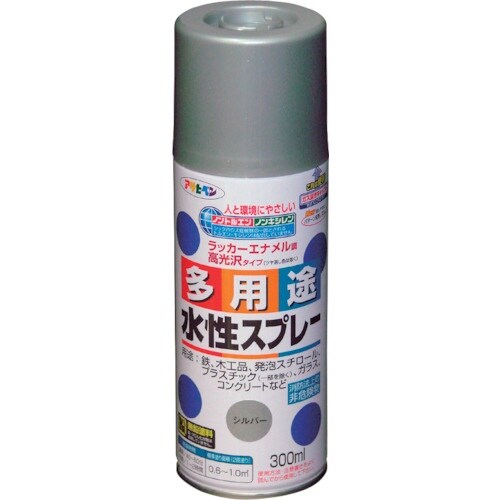 アサヒペン 水性多用途スプレー 300ML シルバ
