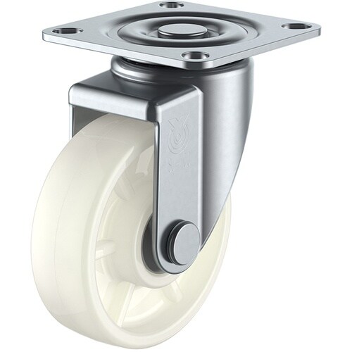 ユーエイ プレート式 自在 キャスター ナイロン