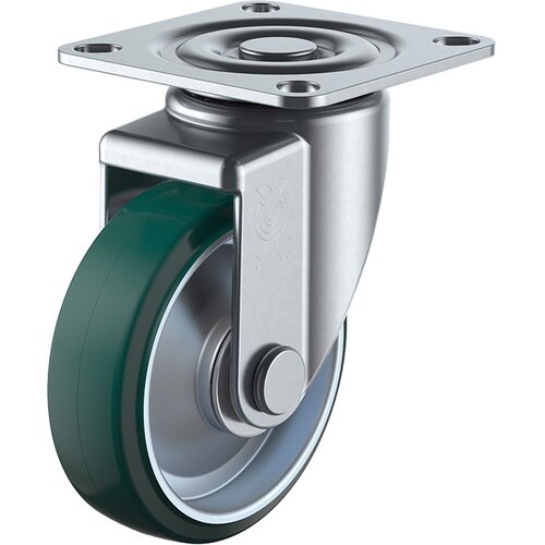 ユーエイ プレート式 自在 キャスター ウレタン