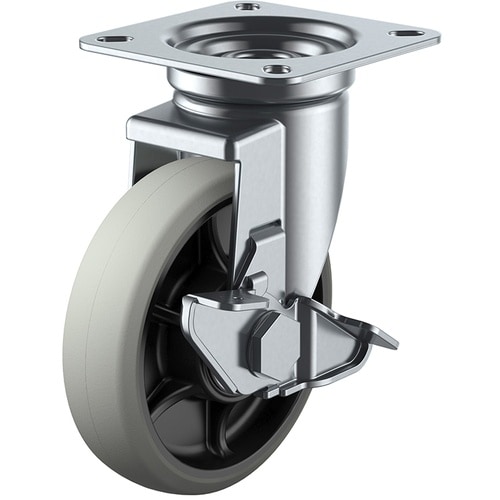 ユーエイ プレート式 自在 キャスター ウレタン