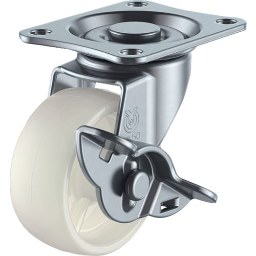 ユーエイ プレート式 自在 キャスター ナイロン