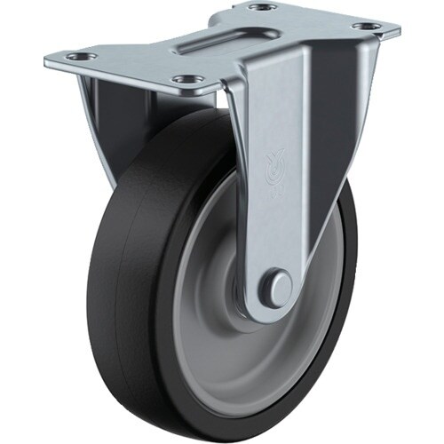 ユーエイ プレート式 固定 キャスター ゴム 車輪